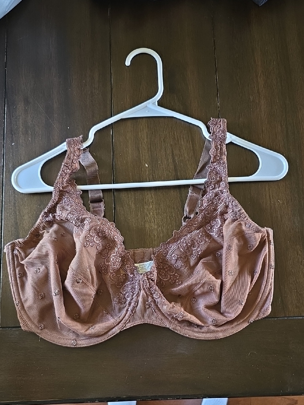 Bali Lace-Trim Underwire Bra Mesh